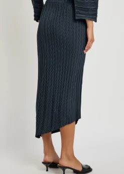 Unfurling Pleats woven midi skirt