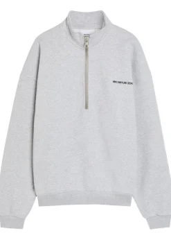 Uniform half-zip cotton-blend sweatshirt