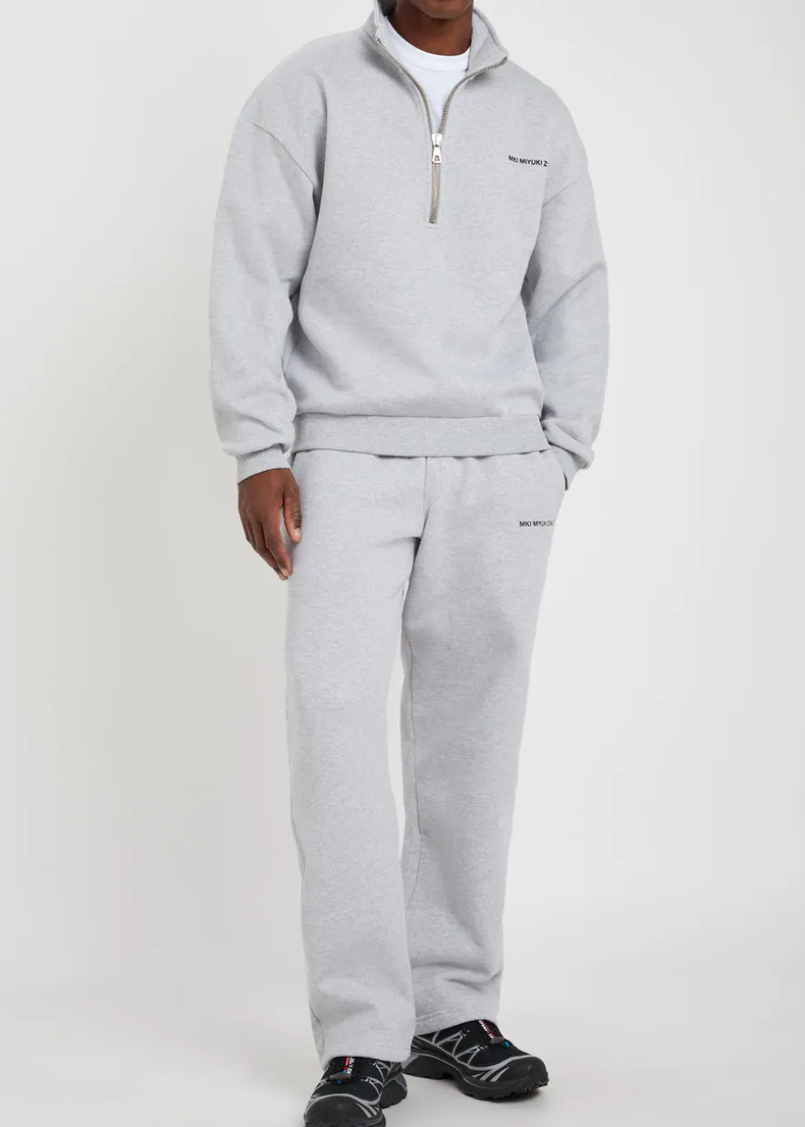 Uniform half-zip cotton-blend sweatshirt