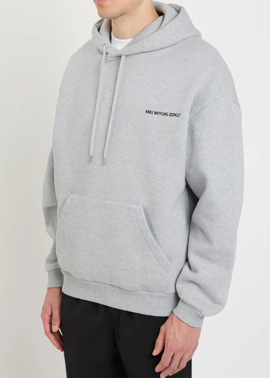 Uniform hooded cotton-blend sweatshirt