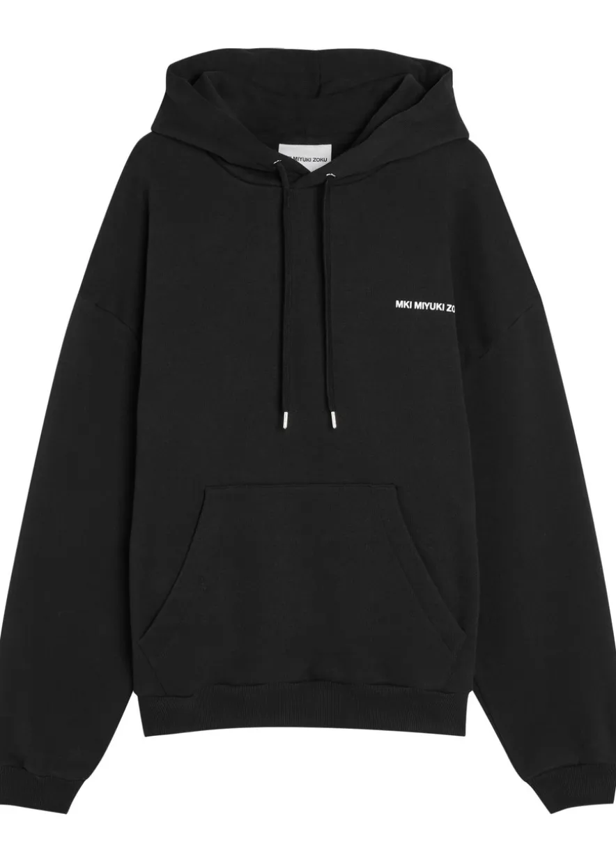 Uniform hooded cotton-blend sweatshirt