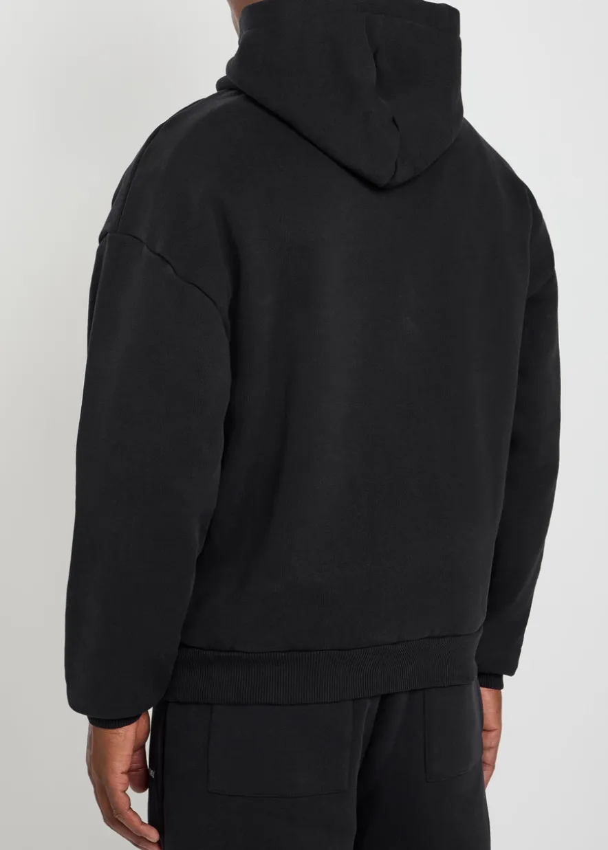 Uniform hooded cotton-blend sweatshirt