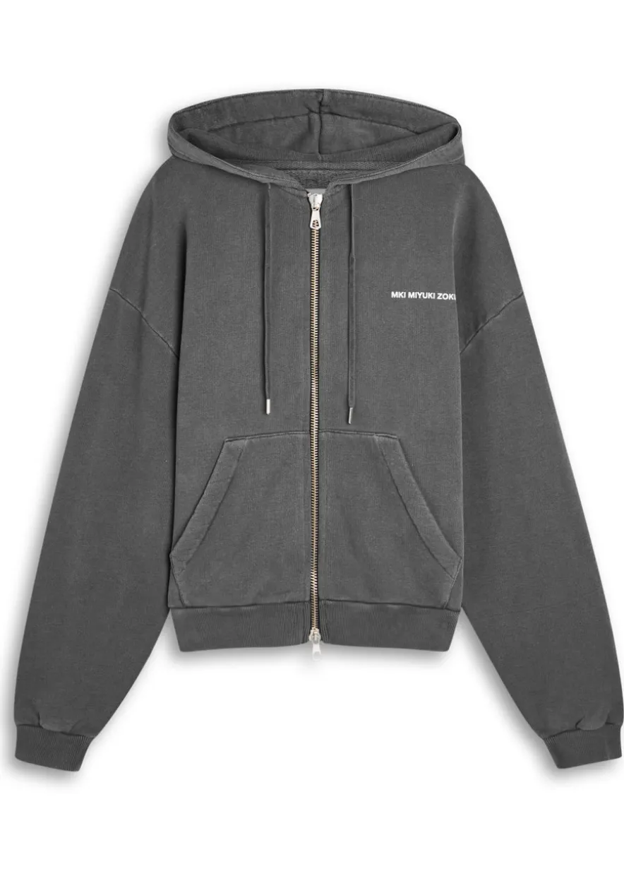 Uniform logo hooded cotton-blend sweatshirt