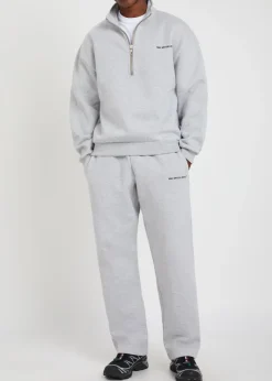 Uniform wide-leg cotton-blend sweatpants