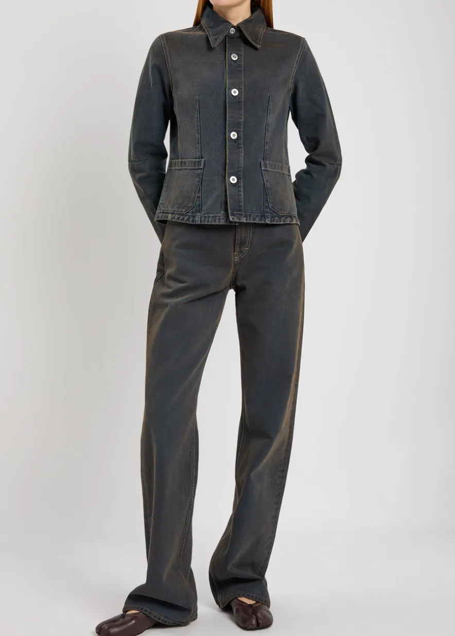 Union darted denim jacket