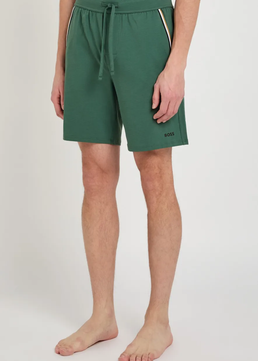 Unique logo stretch-cotton shorts
