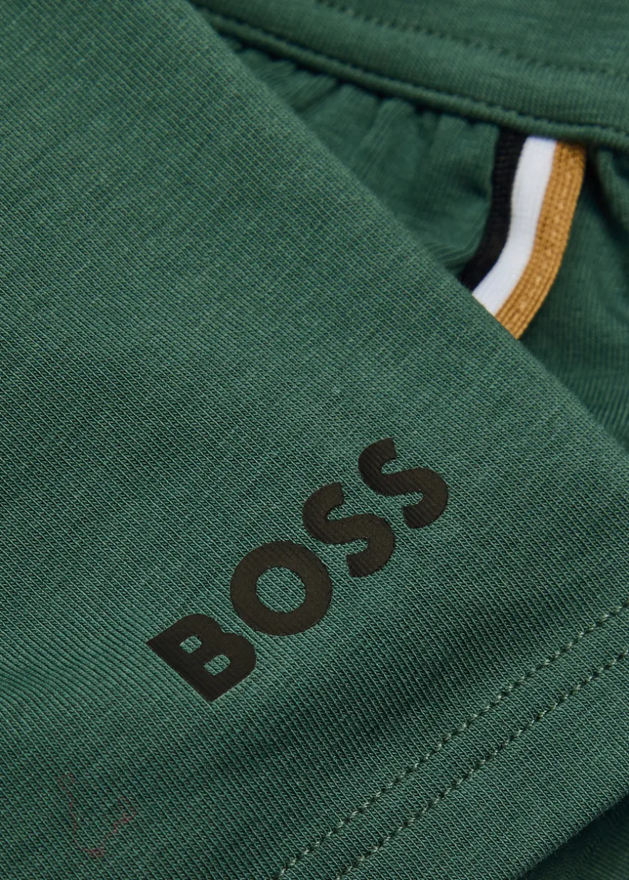 Unique logo stretch-cotton shorts