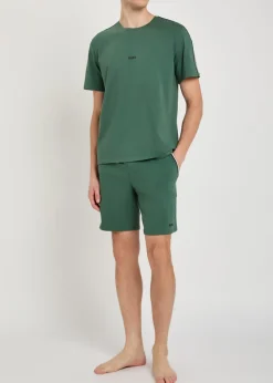 Unique logo stretch-cotton shorts