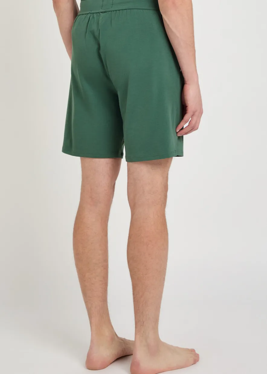 Unique logo stretch-cotton shorts