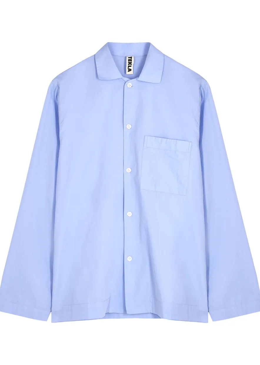 Unisex striped poplin pyjama top