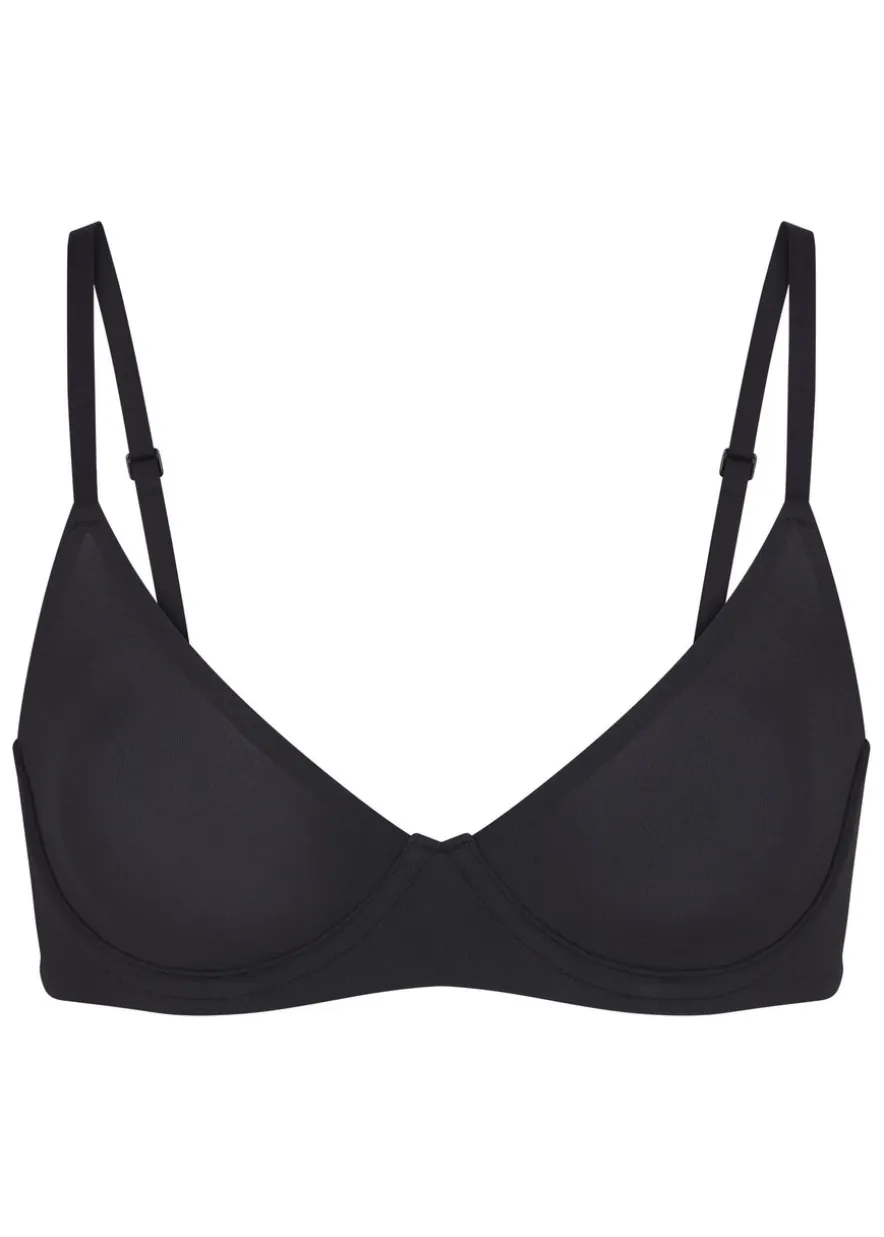 Unlined stretch-jersey demi bra