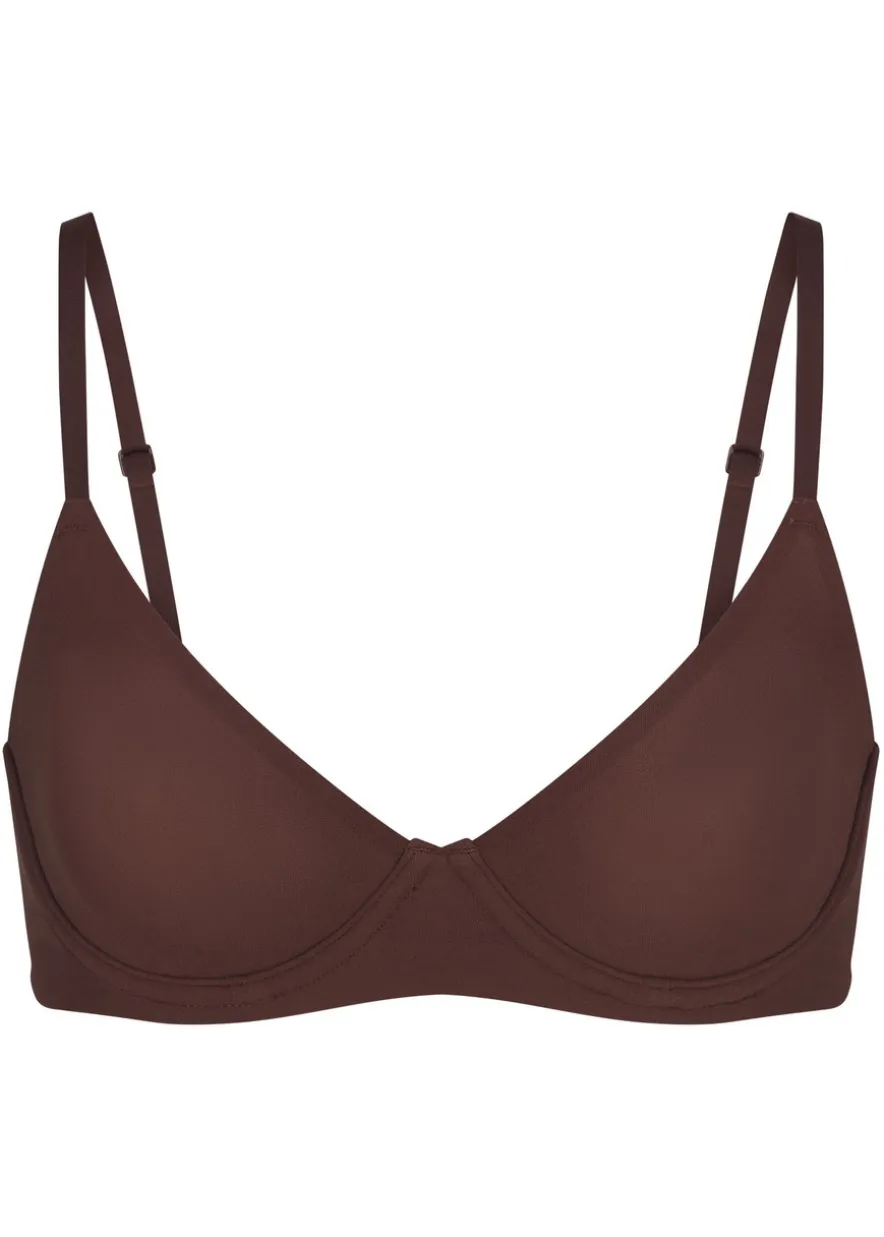 Unlined stretch-jersey demi bra