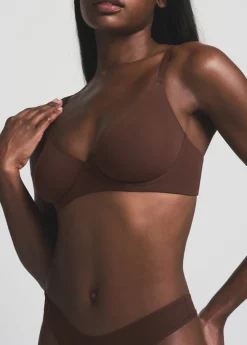 Unlined stretch-jersey demi bra