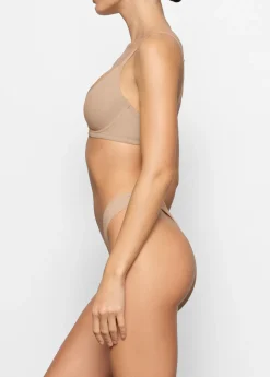 Unlined stretch-jersey demi bra