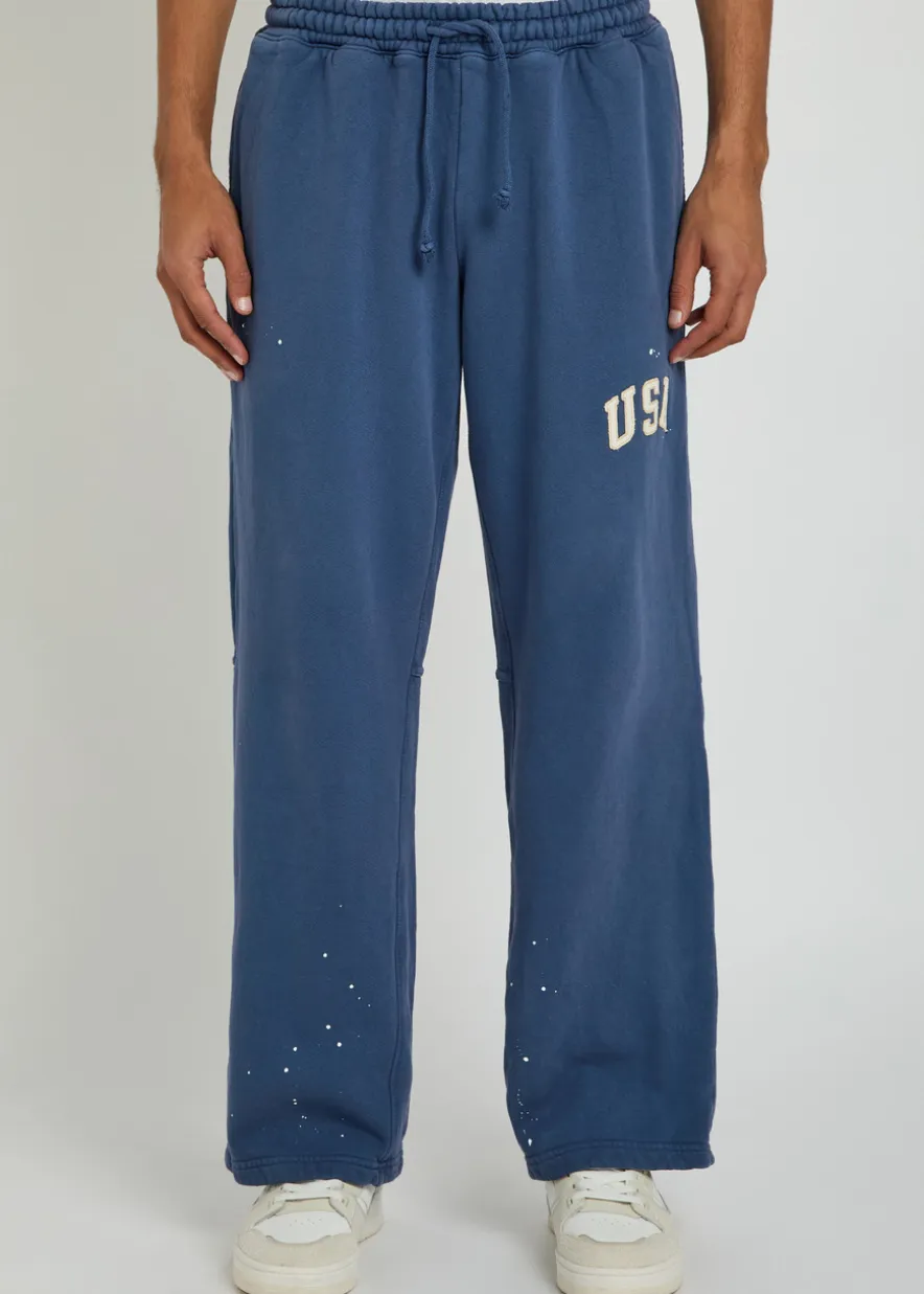 USA appliquéd cotton sweatpants