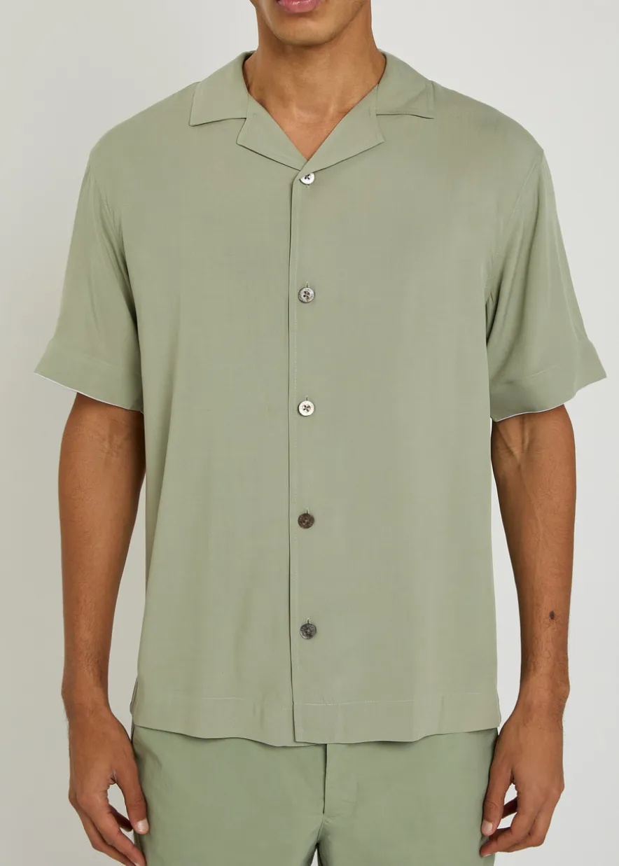 Valbonne stripe-trimmed shirt