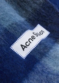 Vally checked wool-blend scarf