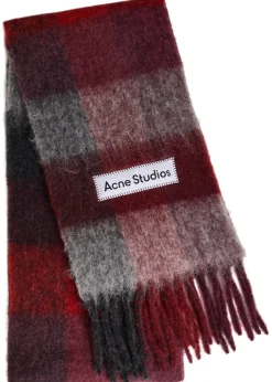 Vally checked wool-blend scarf