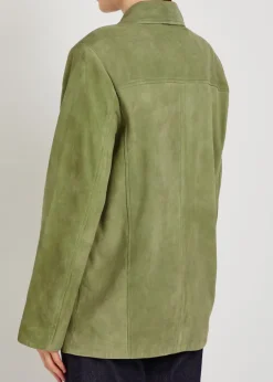Veda Lincoln panelled suede jacket