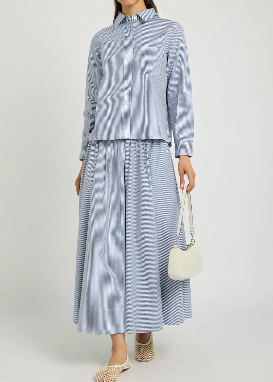 Vella striped cotton-poplin shirt