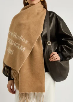 Venus 1996 logo-intarsia wool scarf