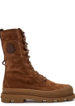 Vera High shearling-trimmed suede mid-calf boots