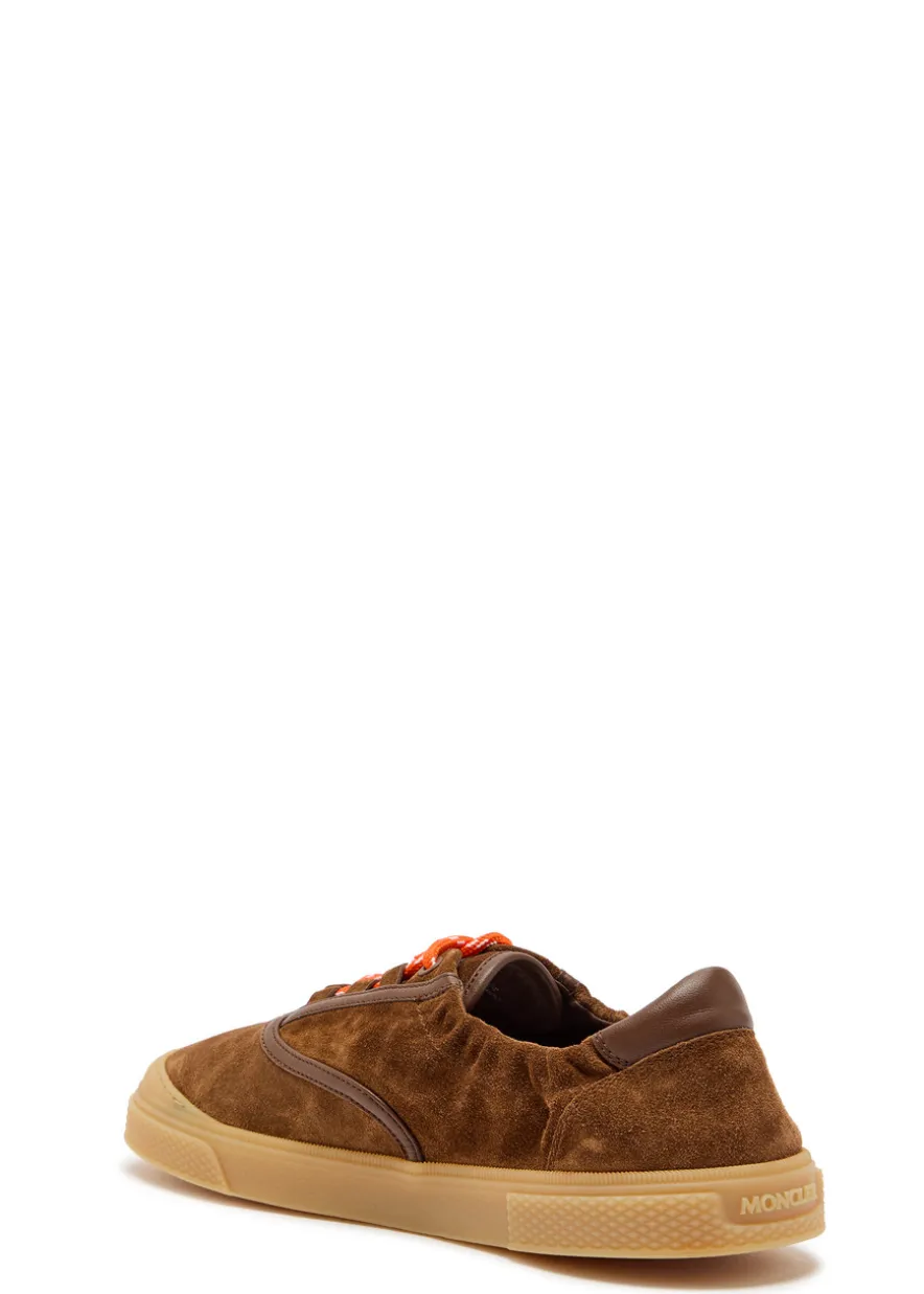 Vera Leisure leather-trim suede sneakers
