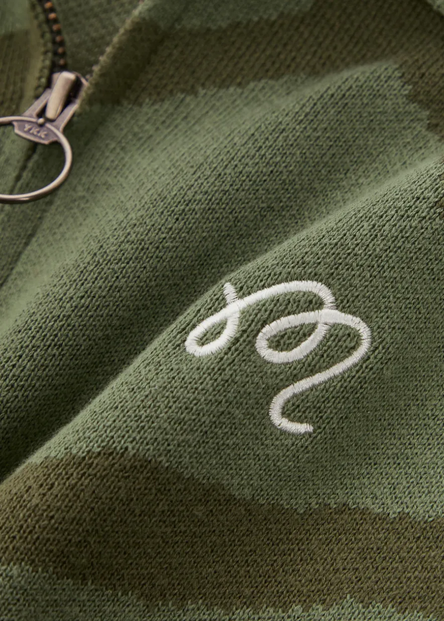 Verdant logo-embroidered patterned cotton-knit jumper