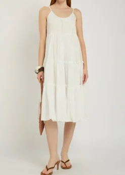 Veruschka embroidered cotton midi dress