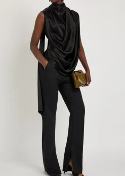 Vesper draped silk top