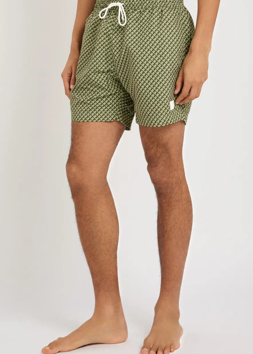 Vibe printed shell swim shorts