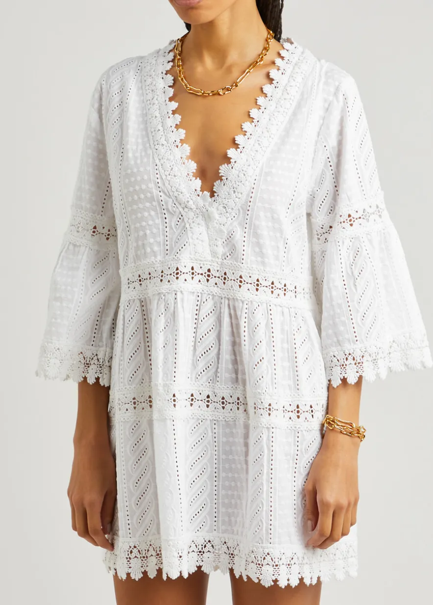 Victoria broderie-anglaise cotton kaftan