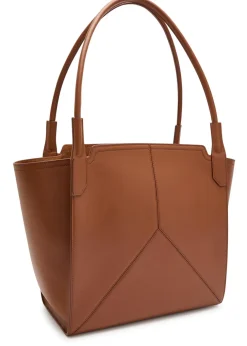 Victoria panelled leather tote bag
