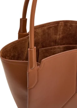 Victoria panelled leather tote bag