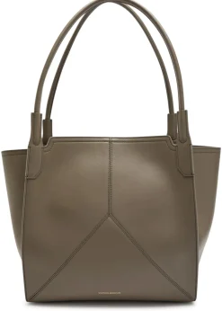 Victoria panelled leather tote bag