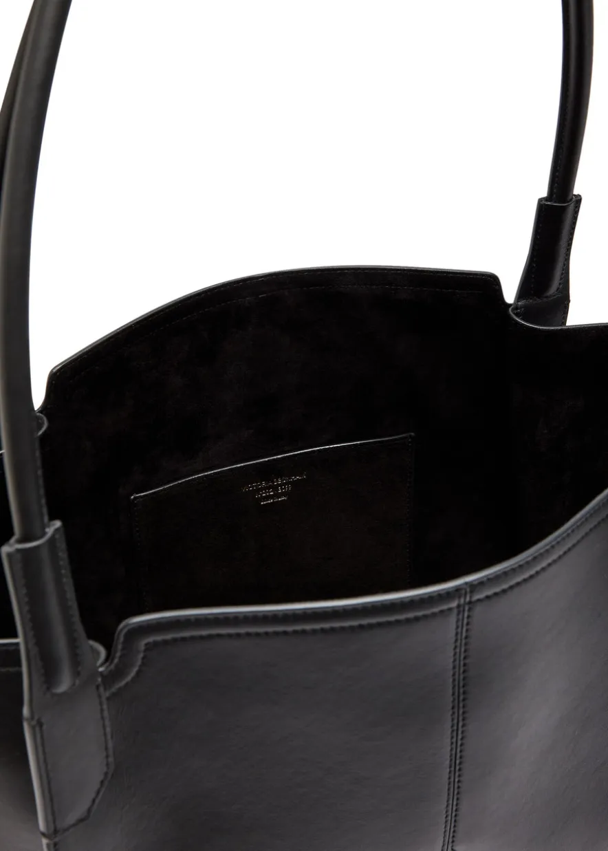 Victoria small panelled leather tote
