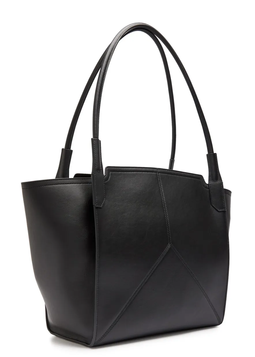 Victoria small panelled leather tote