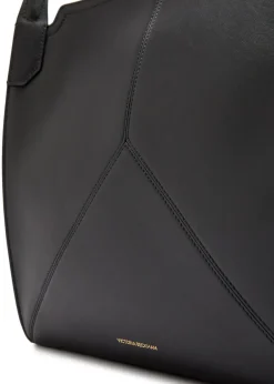 Victoria small panelled leather tote