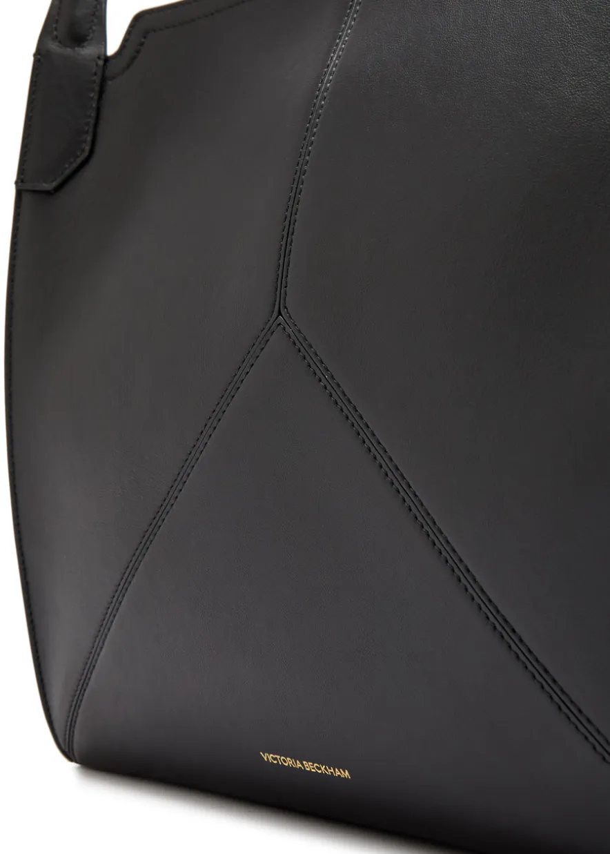 Victoria small panelled leather tote