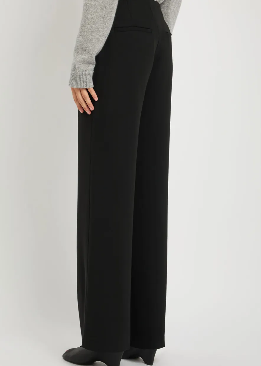 Vida straight-leg crepe trousers