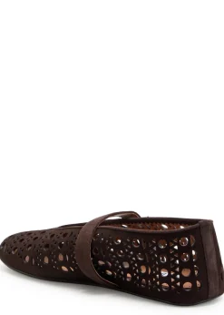 Vienne cut-out suede ballet flats
