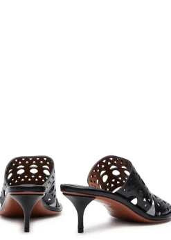 Vienne 55 laser-cut suede mules