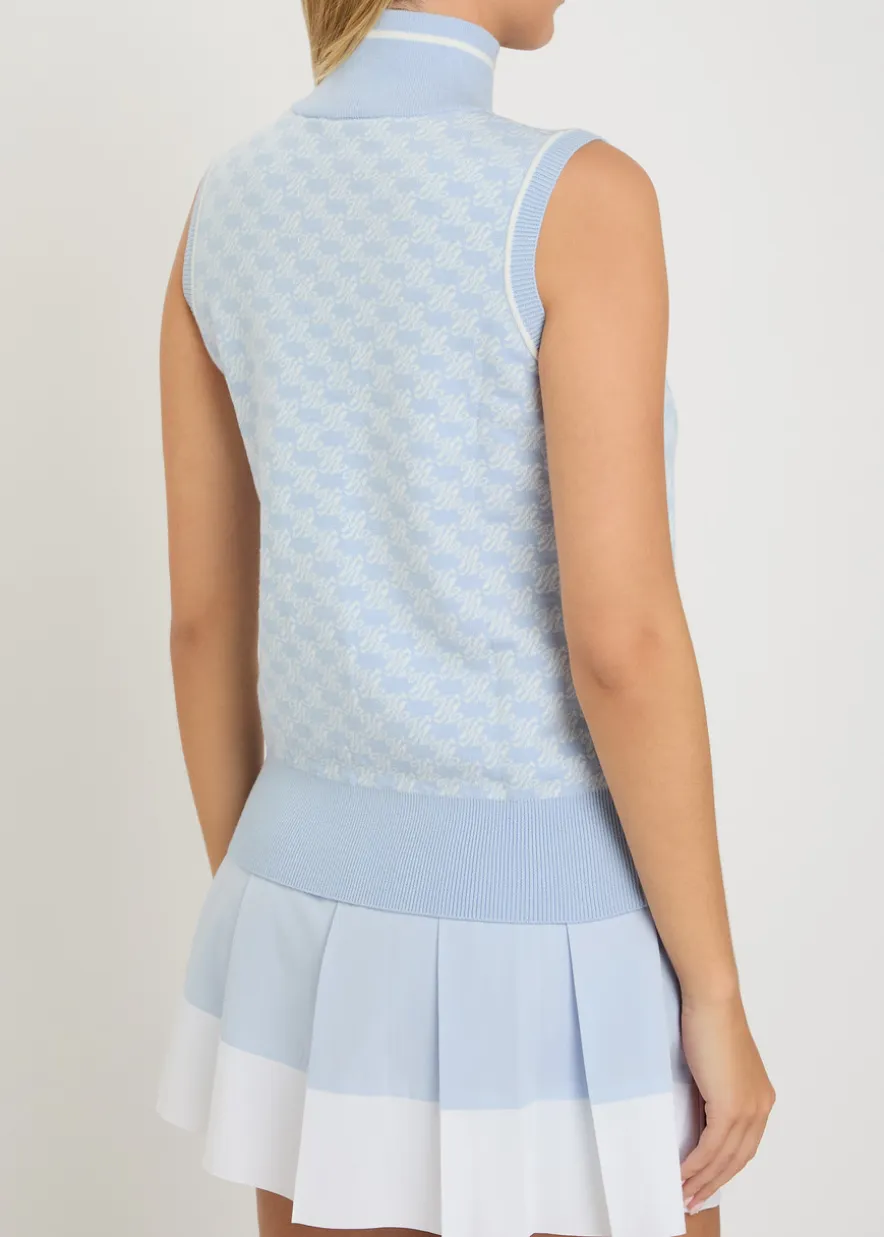 Vincent logo-monogrammed stretch-knit top
