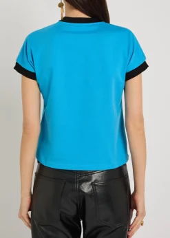 Vintage cropped stretch-cotton T-shirt