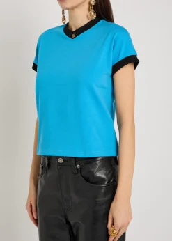 Vintage cropped stretch-cotton T-shirt