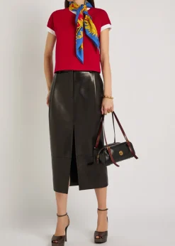 Vintage cropped stretch-cotton T-shirt