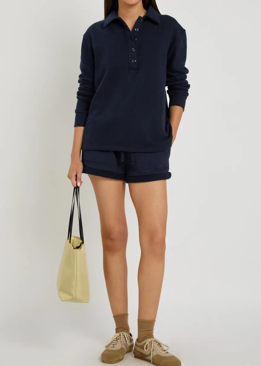 Vintage jersey polo sweatshirt