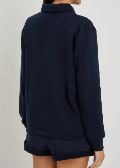 Vintage jersey polo sweatshirt