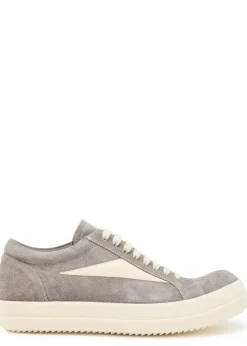 Vintage panelled brushed suede sneakers