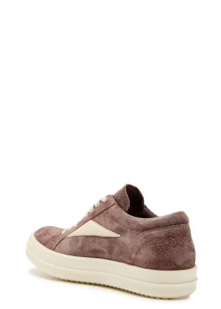 Vintage panelled brushed suede sneakers